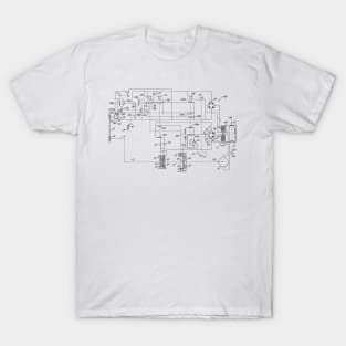 Power Transmission System for Sewing Machine Vintage Patent Hand Drawing T-Shirt